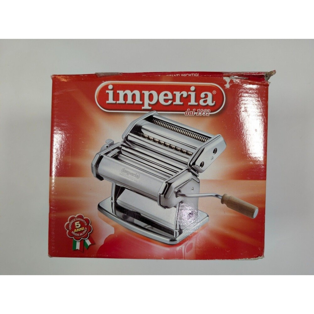 Imperia SP150 150mm Pasta Maker w/ Cutter Clamp Chromed Steel iPasta Italy Box
